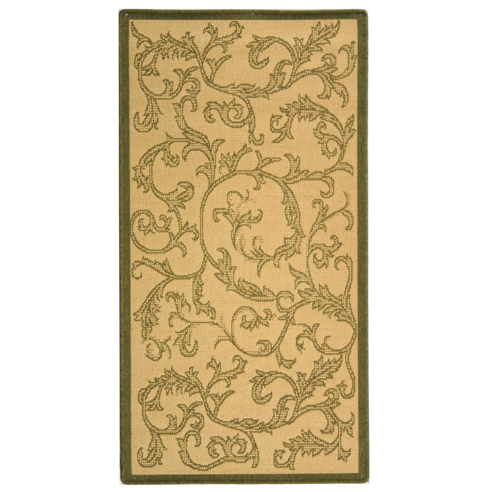 Safavieh CY2653-1E01-3 Courtyard Area Rug in NATURAL / OLIVE