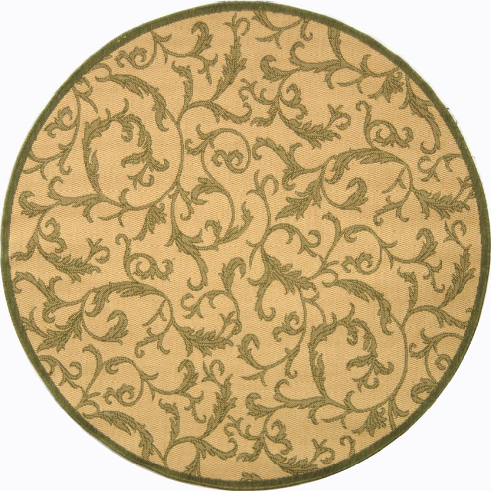 Safavieh CY2653-1E01-5R Courtyard Area Rug in NATURAL / OLIVE