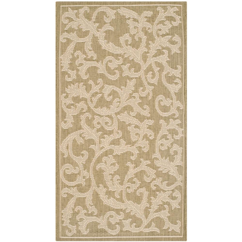 Safavieh CY2653-1E06-2 Courtyard Area Rug in OLIVE / NATURAL