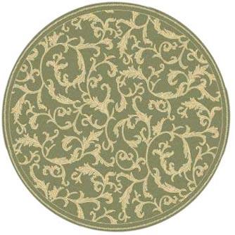 Safavieh CY2653-1E06-5R Courtyard Area Rug in OLIVE / NATURAL