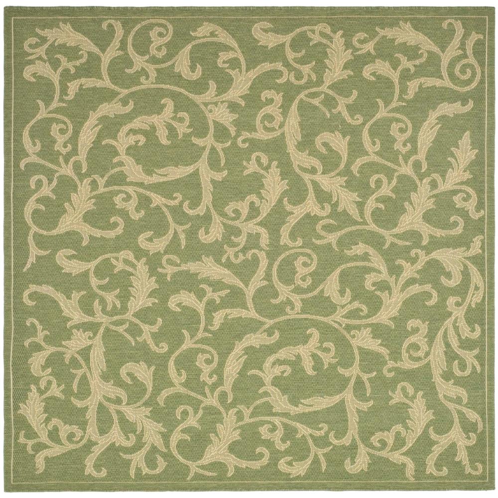 Safavieh CY2653-1E06-7SQ Courtyard Area Rug in OLIVE / NATURAL