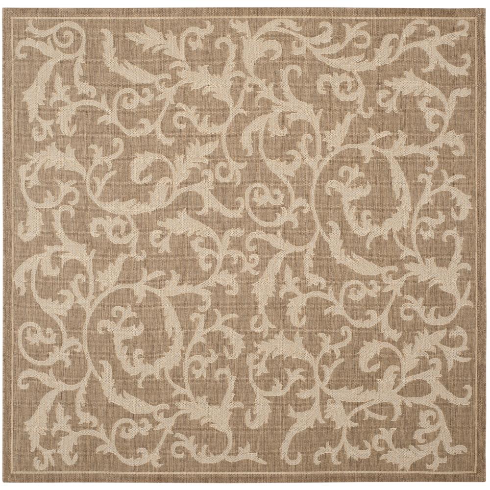 Safavieh CY2653-3009-8SQ Courtyard Area Rug in BROWN / NATURAL