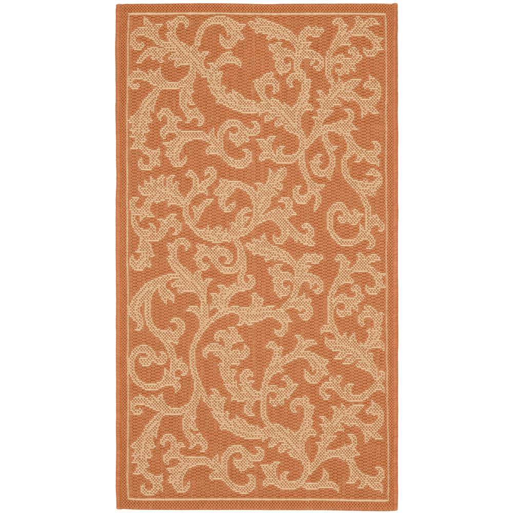 Safavieh CY2653-3202-2 Courtyard Area Rug in TERRACOTTA / NATURAL