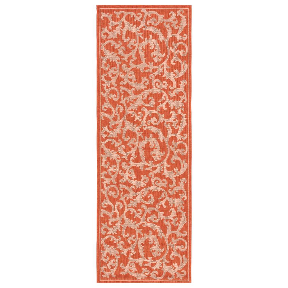 Safavieh CY2653-3202-27 Courtyard Area Rug in TERRACOTTA / NATURAL