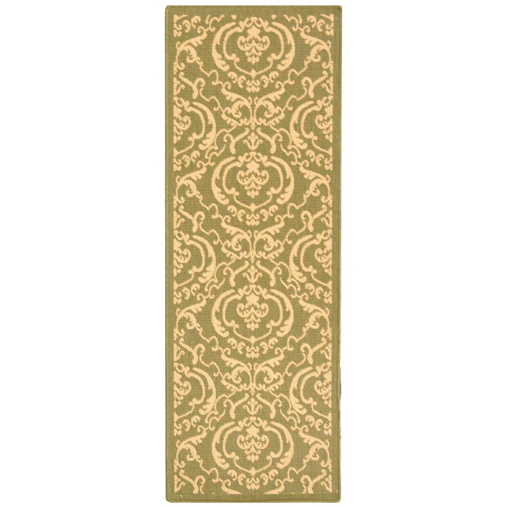 Safavieh CY2663-1E06-27 Courtyard Area Rug in OLIVE / NATURAL