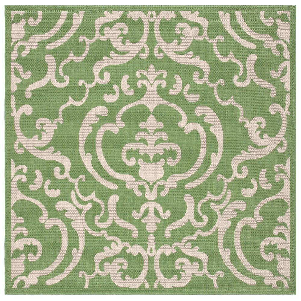 Safavieh CY2663-1E06-7SQ Courtyard Area Rug in OLIVE / NATURAL