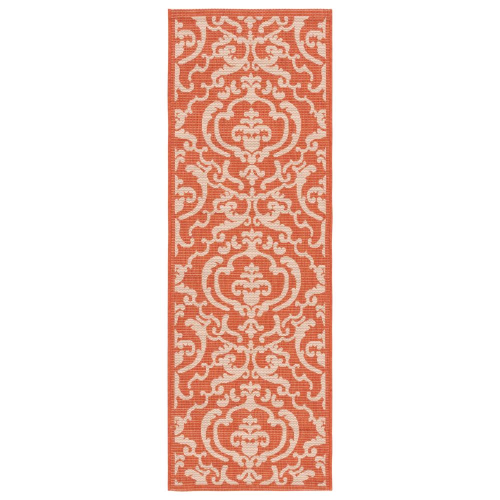 Safavieh CY2663-3202-27 Courtyard Area Rug in TERRACOTTA / NATURAL