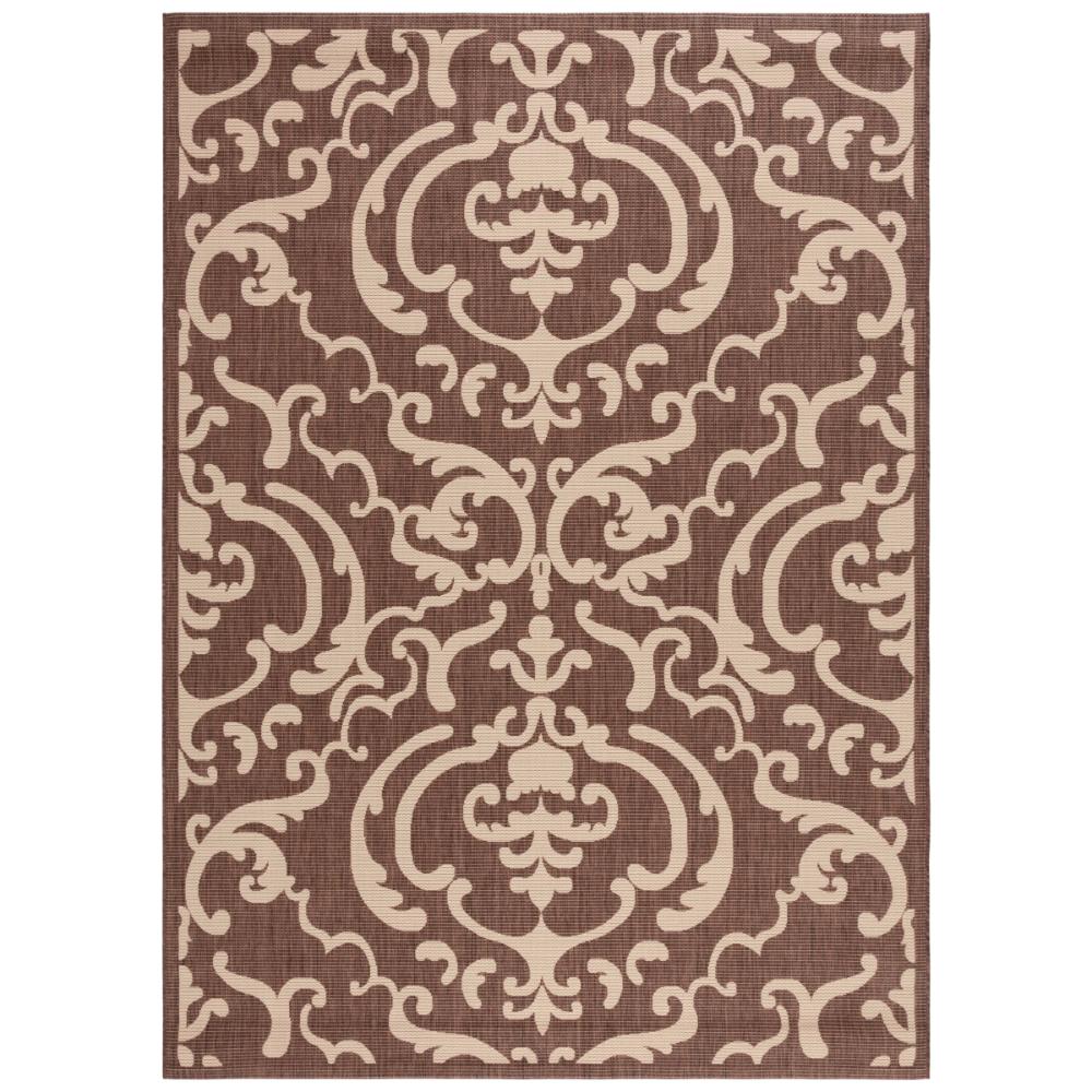 Safavieh CY2663-3409-9 Courtyard Area Rug in CHOCOLATE / NATURAL