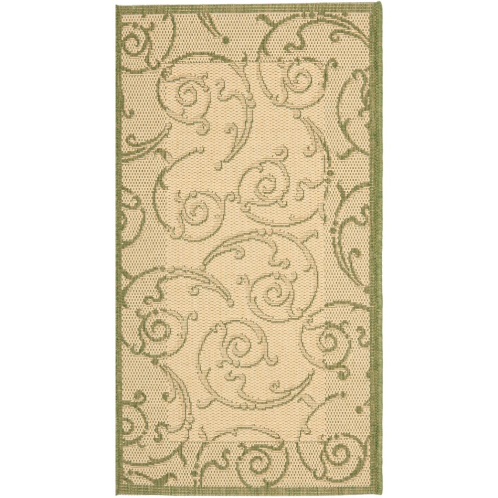 Safavieh CY2665-1E01-2 Courtyard Area Rug in NATURAL / OLIVE