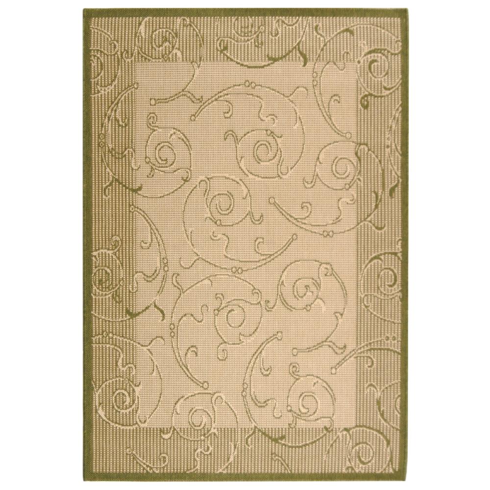 Safavieh CY2665-1E01-210 Courtyard Area Rug in NATURAL / OLIVE