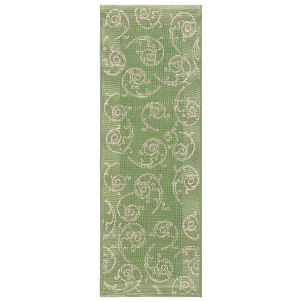 Safavieh CY2665-1E06-210 Courtyard Area Rug in Olive / Natural