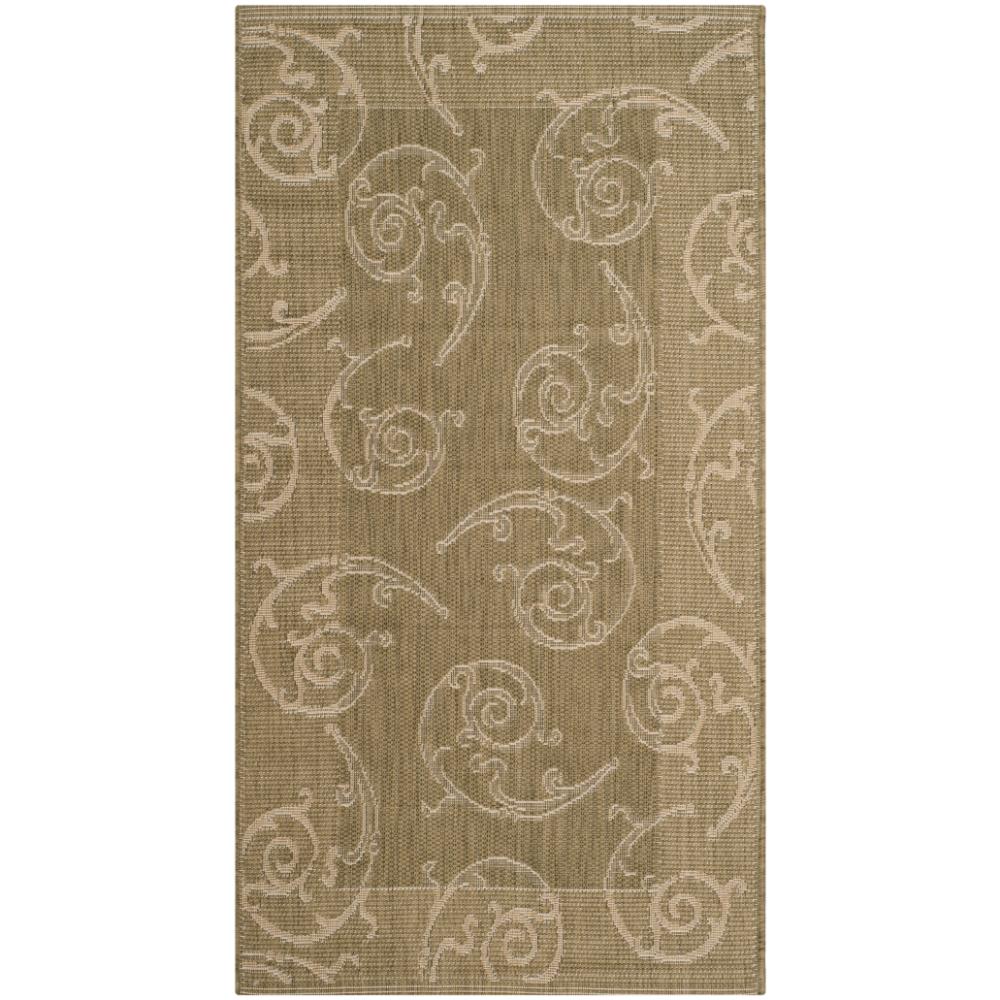 Safavieh CY2665-1E06-2 Courtyard Area Rug in Olive / Natural