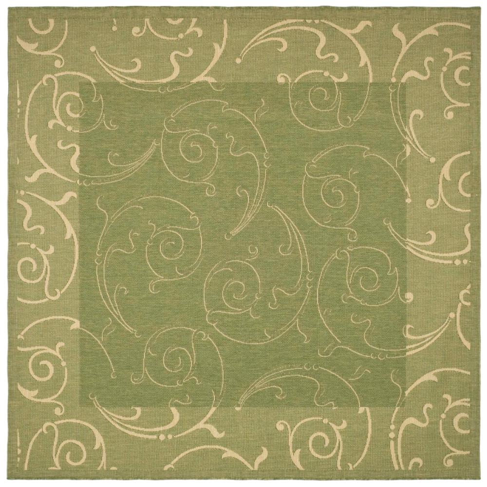 Safavieh CY2665-1E06-7SQ Courtyard Area Rug in Olive / Natural
