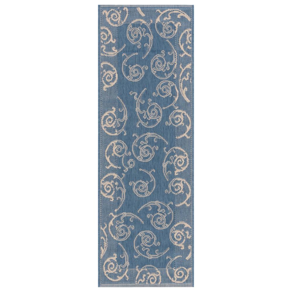 Safavieh CY2665-3103-212 Courtyard Area Rug in Blue / Natural