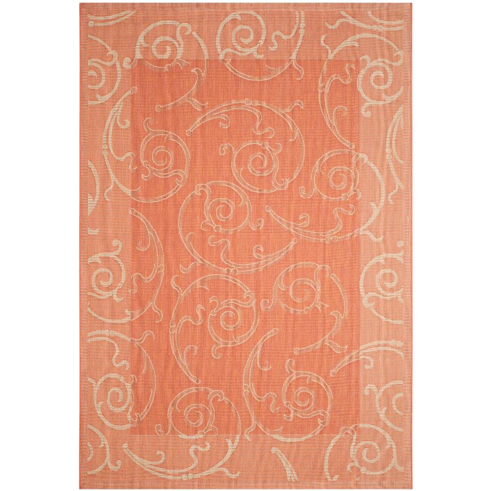 Safavieh CY2665-3202-6 Courtyard Area Rug in TERRACOTTA / NATURAL