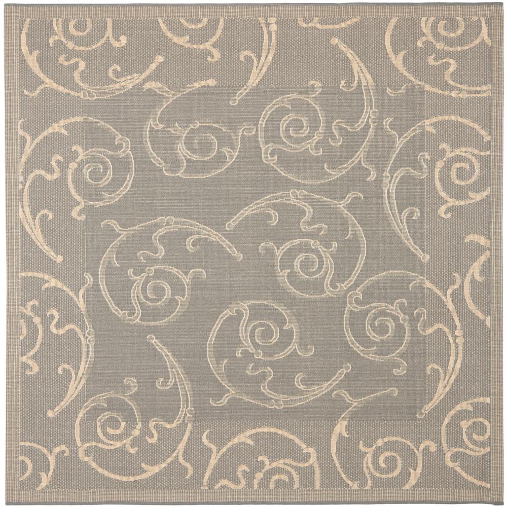 Safavieh CY2665-3606-7SQ Courtyard Area Rug in GREY / NATURAL