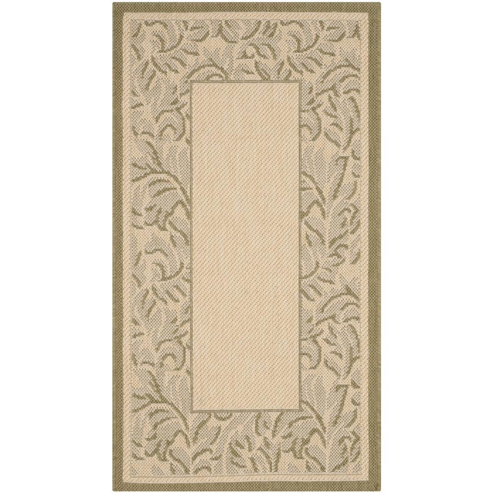 Safavieh CY2666-1E01-2 Courtyard Area Rug in NATURAL / OLIVE