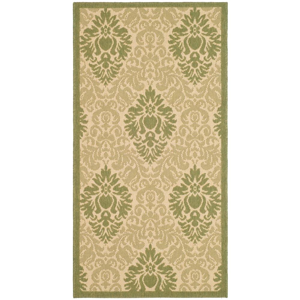 Safavieh CY2714-1E01-3 Courtyard Area Rug in NATURAL / OLIVE