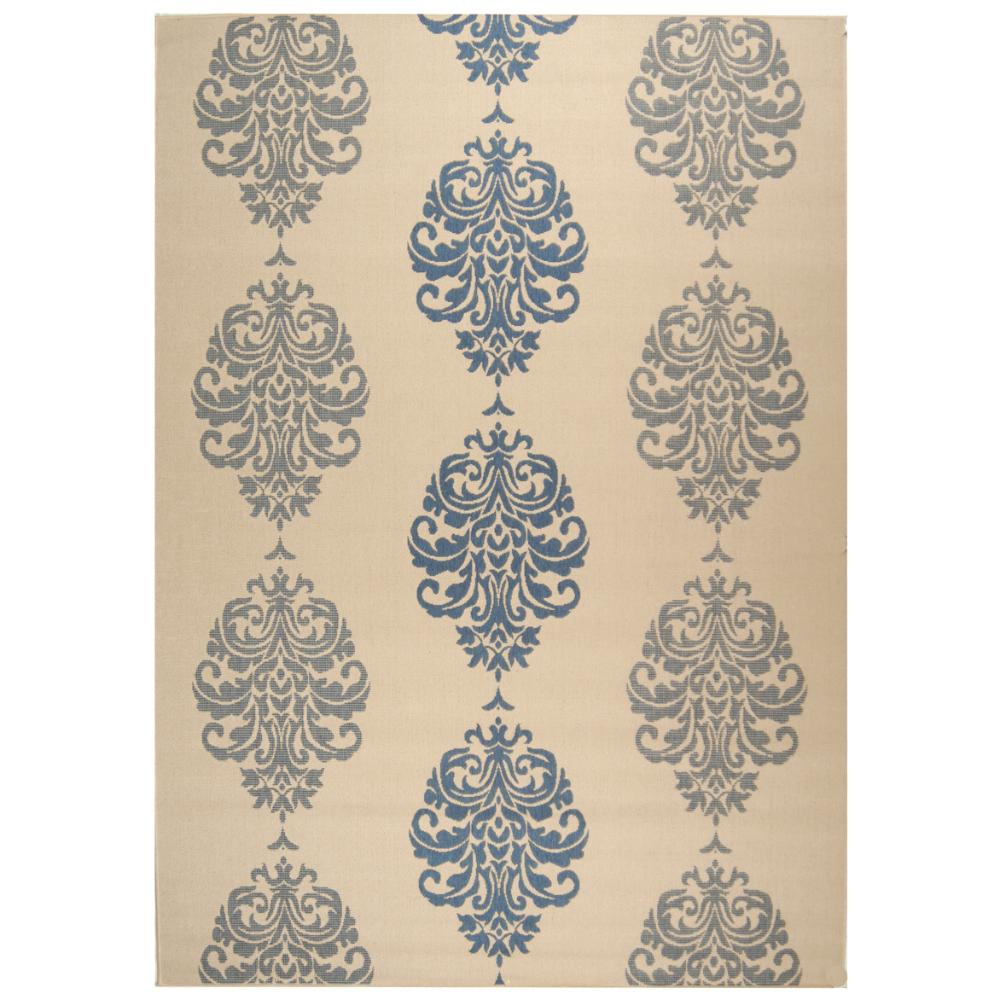 Safavieh CY2720-3101-9 Courtyard Area Rug in NATURAL / BLUE