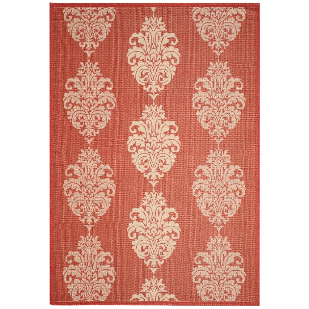 Safavieh CY2720-3707-9 Courtyard Area Rug in Red / Natural