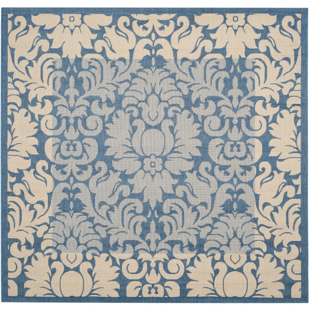 Safavieh CY2727-3103-7SQ Courtyard Area Rug in BLUE / NATURAL