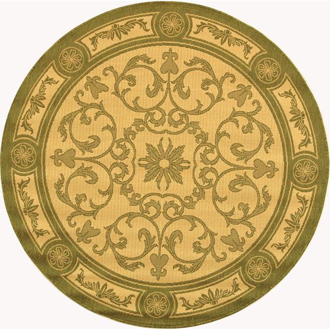 Safavieh CY2829-1E01-5R Courtyard Area Rug in NATURAL / OLIVE