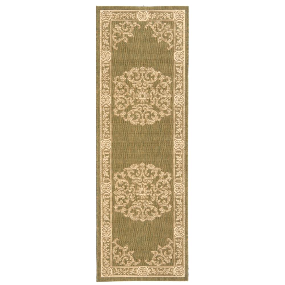 Safavieh CY2914-1E06-27 Courtyard Area Rug in OLIVE / NATURAL