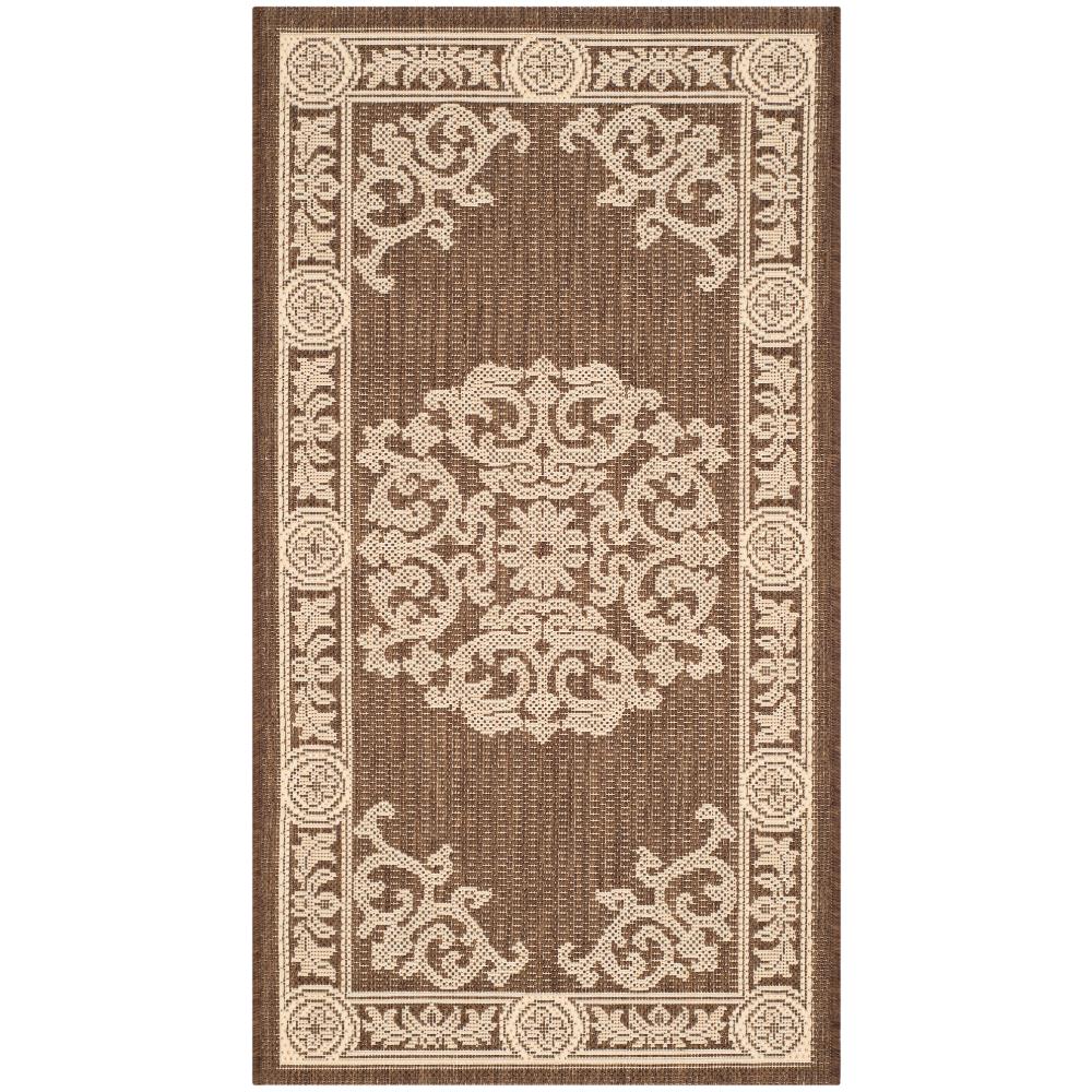 Safavieh CY2914-3409-2 Courtyard Area Rug in CHOCOLATE / NATURAL