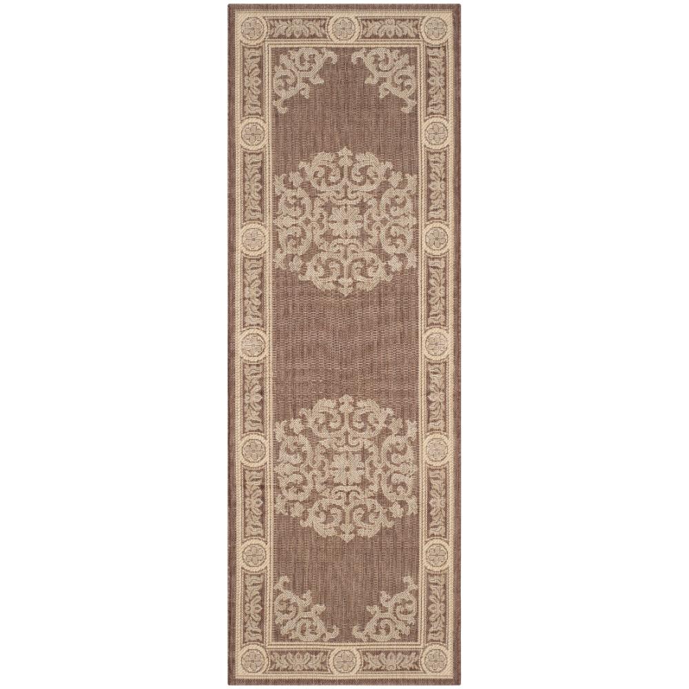 Safavieh CY2914-3409-27 Courtyard Area Rug in CHOCOLATE / NATURAL