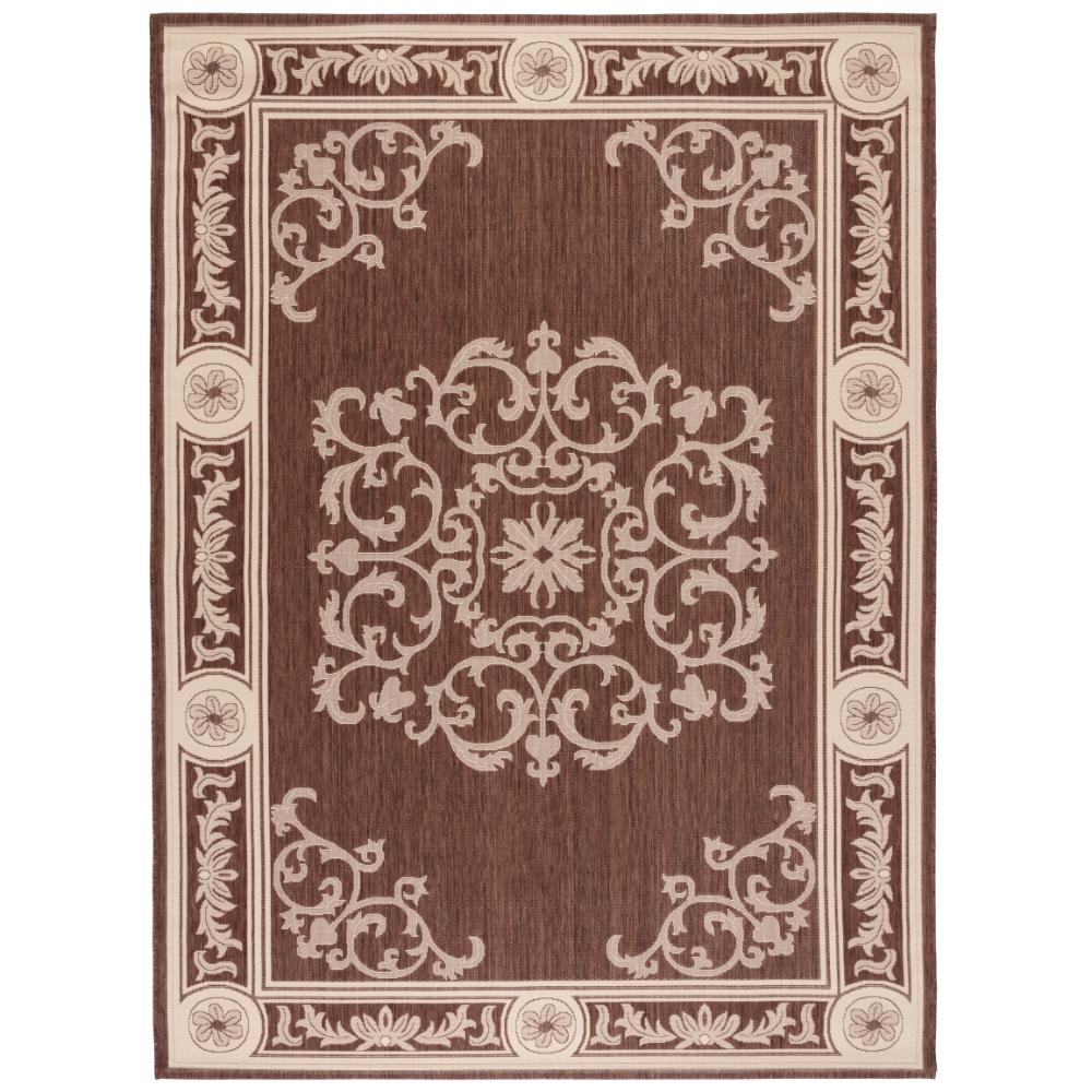 Safavieh CY2914-3409-8 Courtyard Area Rug in CHOCOLATE / NATURAL