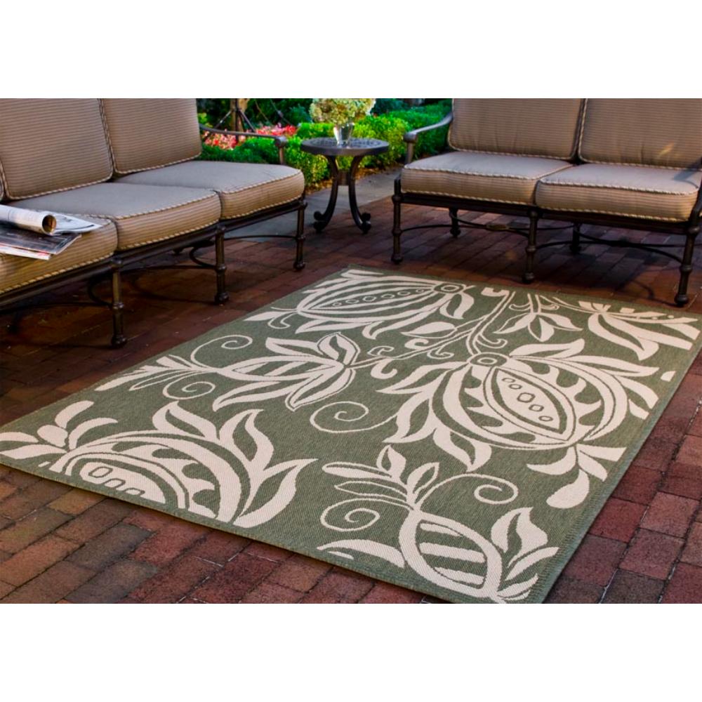 Safavieh CY2961-1E06-5 Courtyard Area Rug in OLIVE / NATURAL
