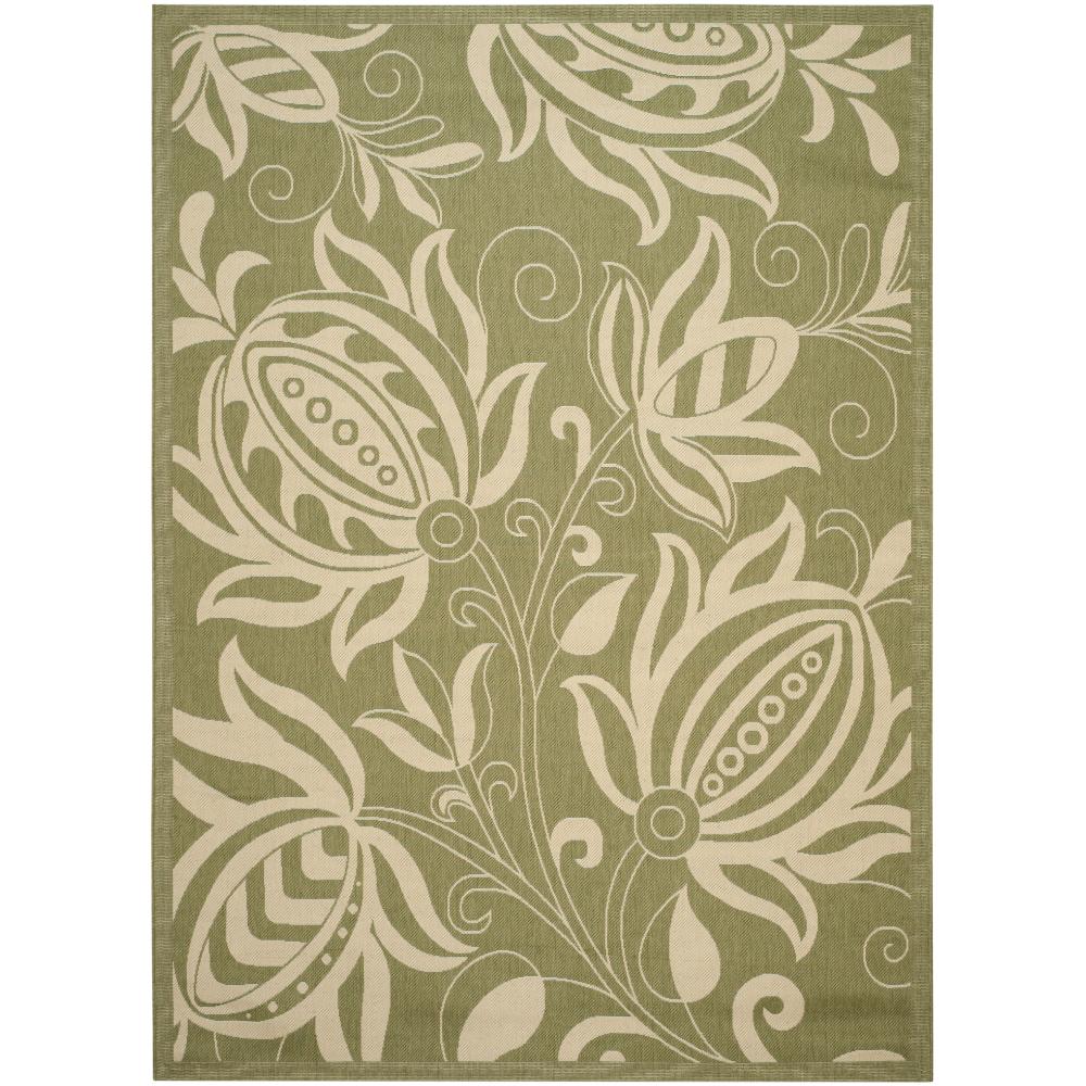 Safavieh CY2961-1E06-9 Courtyard Area Rug in OLIVE / NATURAL