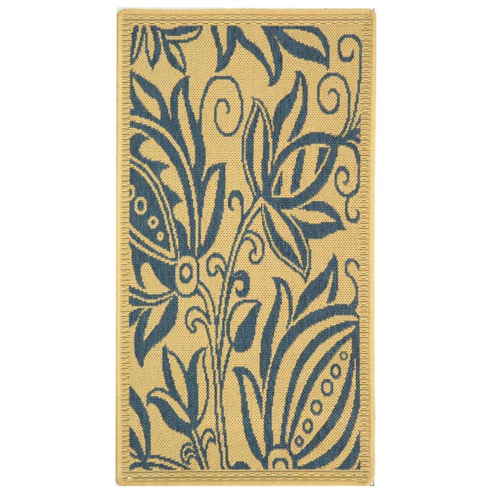 Safavieh CY2961-3101-2 Courtyard Area Rug in NATURAL / BLUE