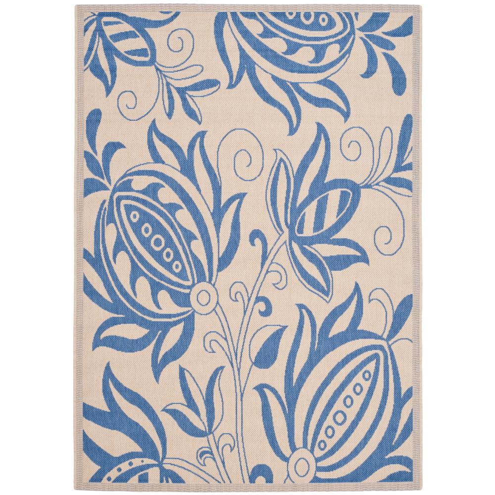 Safavieh CY2961-3101-8 Courtyard Area Rug in NATURAL / BLUE