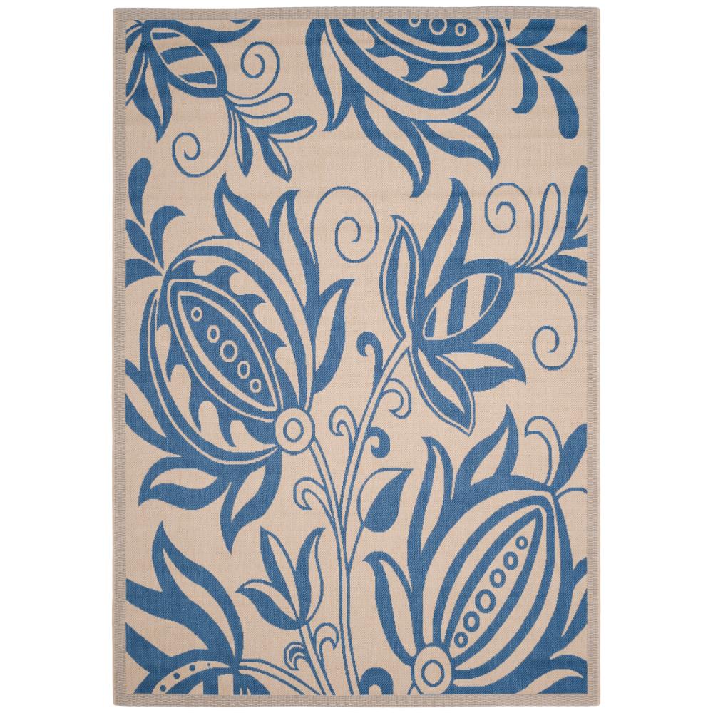 Safavieh CY2961-3101-9 Courtyard Area Rug in NATURAL / BLUE
