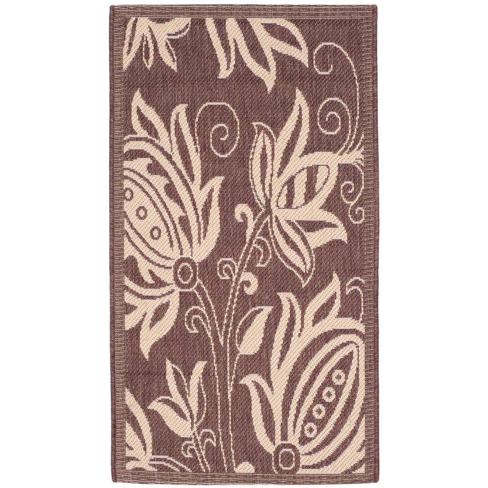 Safavieh CY2961-3409-2 Courtyard Area Rug in CHOCOLATE / NATURAL