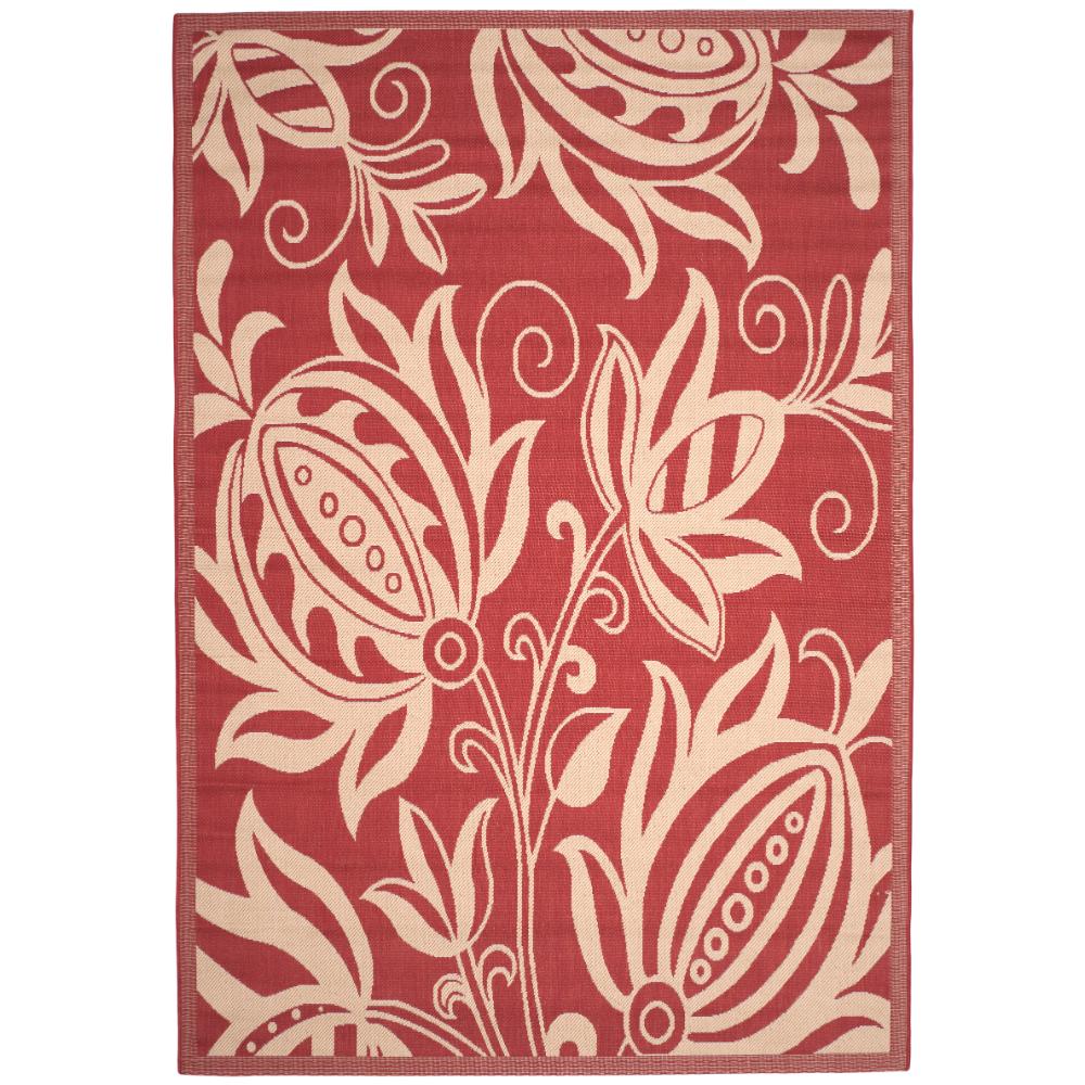 Safavieh CY2961-3707-6 Courtyard Area Rug in RED / NATURAL
