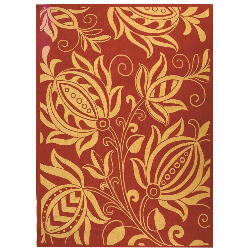 Safavieh CY2961-3707-9 Courtyard Area Rug in RED / NATURAL