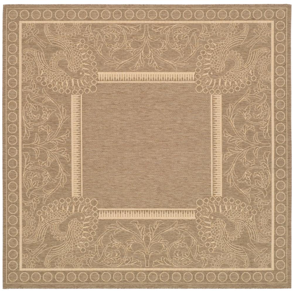 Safavieh CY2965-3009-7SQ Courtyard Area Rug in BROWN / NATURAL