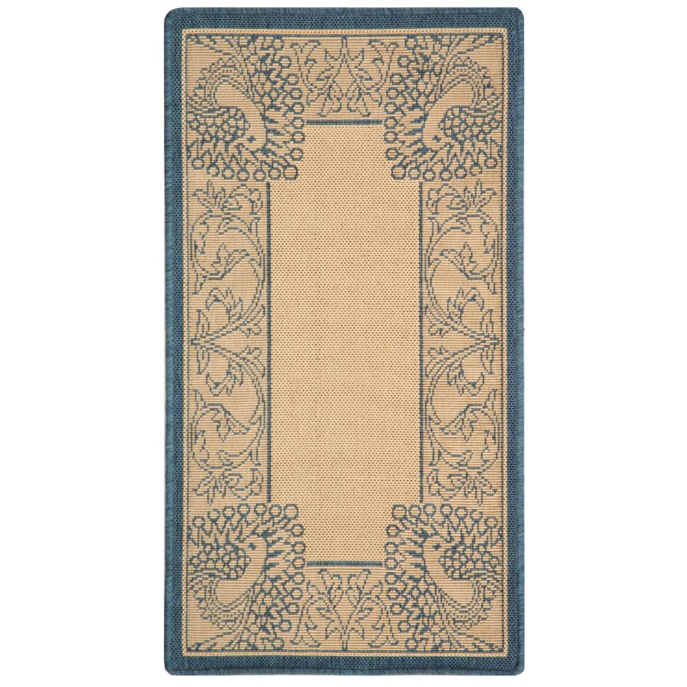 Safavieh CY2965-3101-2 Courtyard Area Rug in NATURAL / BLUE