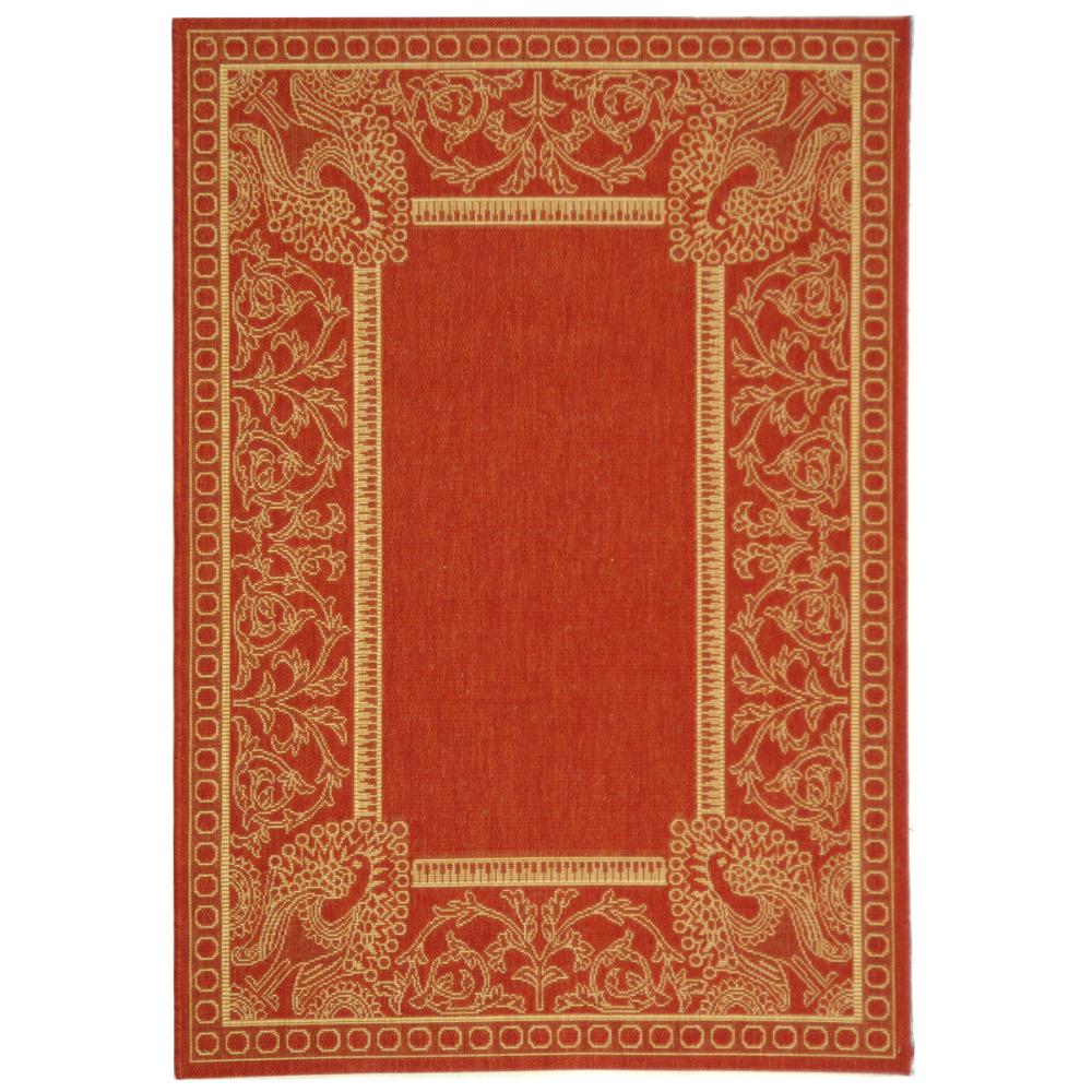 Safavieh CY2965-3707-4 Courtyard Area Rug in RED / NATURAL