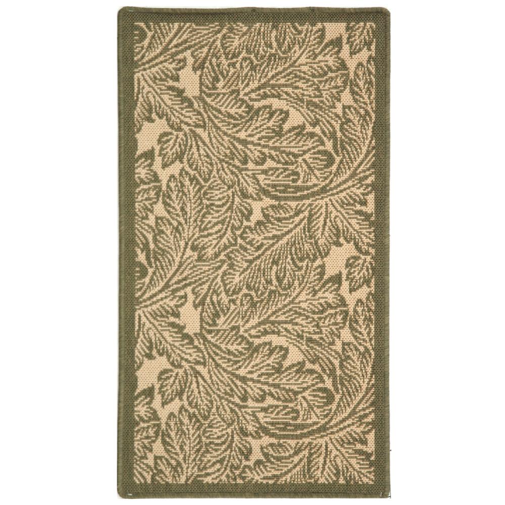Safavieh CY2996-1E01-2 Courtyard Area Rug in NATURAL / OLIVE