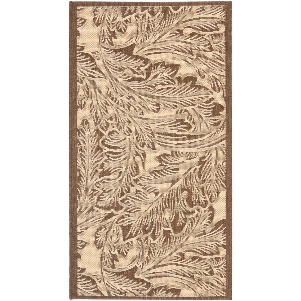 Safavieh CY2996-3401-2 Courtyard Area Rug in Natural / Chocolate