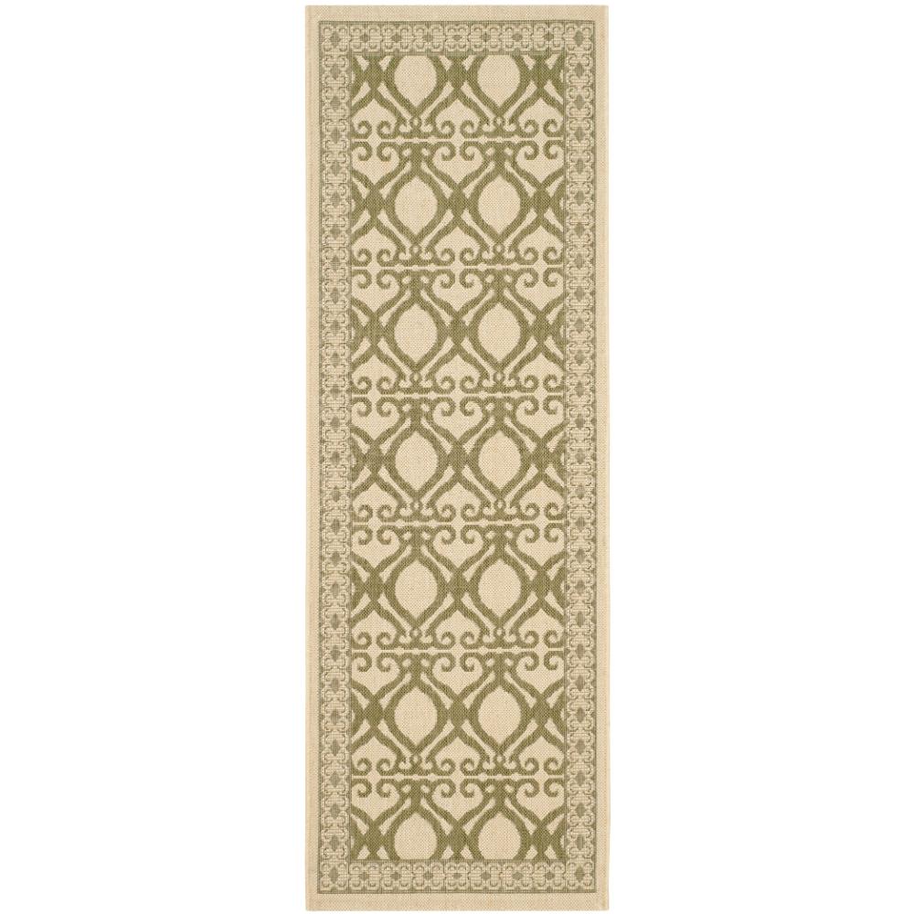 Safavieh CY3040-1E01-27 Courtyard Area Rug in NATURAL / OLIVE