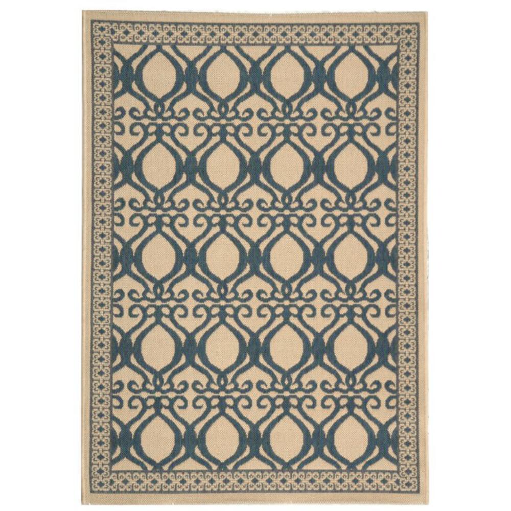 Safavieh CY3040-3101-4 Courtyard Area Rug in NATURAL / BLUE