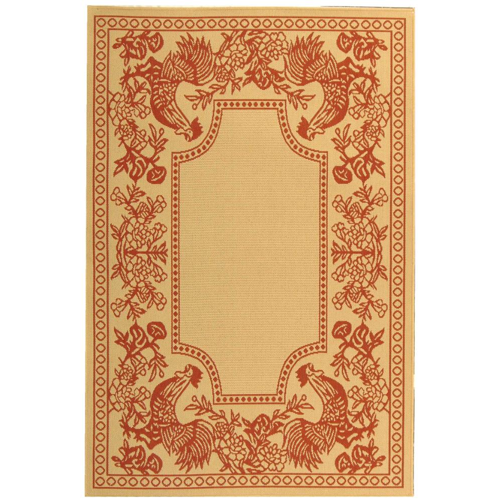 Safavieh CY3305-3701-5 Courtyard Area Rug in NATURAL / RED