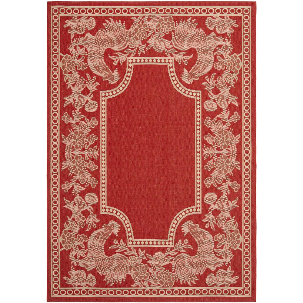 Safavieh CY3305-3707-6 Courtyard Area Rug in Red / Natural