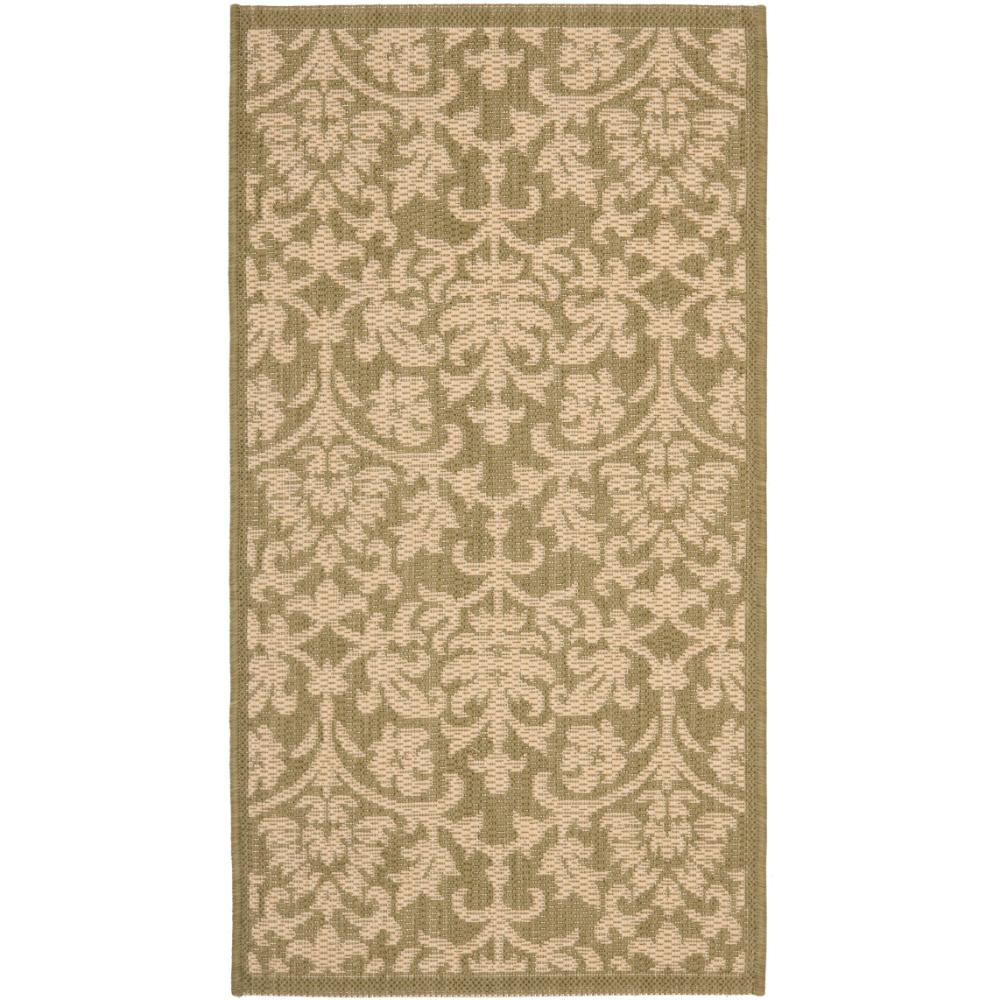 Safavieh CY3416-1E06-2 Courtyard Area Rug in Olive / Natural