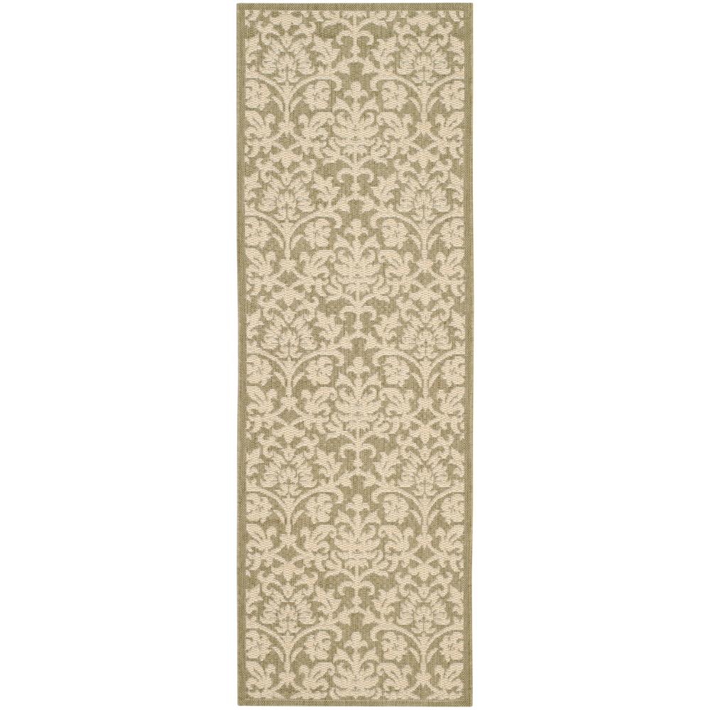 Safavieh CY3416-1E06-27 Courtyard Area Rug in OLIVE / NATURAL