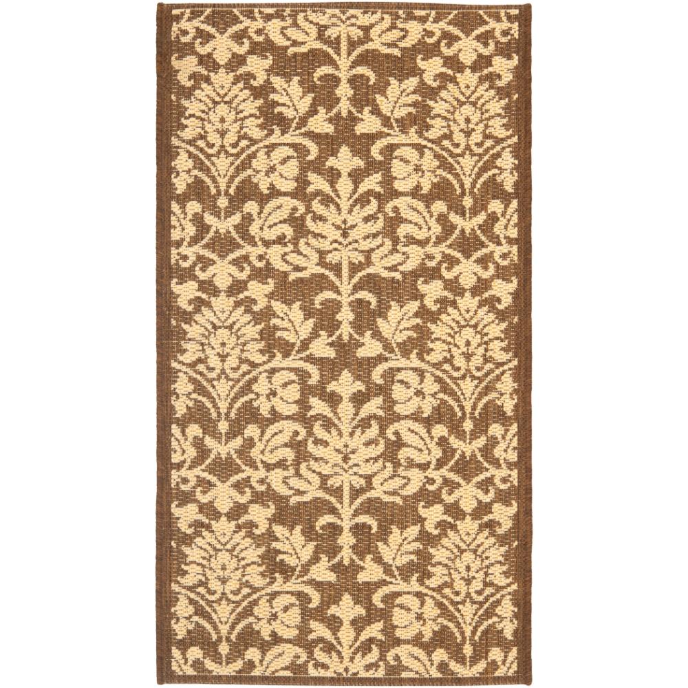 Safavieh CY3416-3409-2 Courtyard Area Rug in Chocolate / Natural